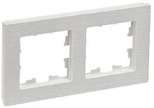 Рамка 2-м BRITE РУ-2-Бр бел. рифленый IEK BR-M22-51-K01
