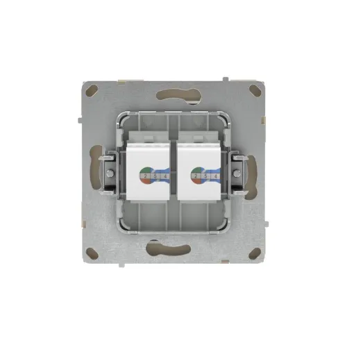 Розетка компьютерная 2-м KANT RJ45 кат.5E без шторки ванильн. марципан DKC 7015664 фото 2