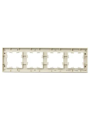 Рамка 4-м BRITE РУ-4-Бр беж. рифленый IEK BR-M42-51-K10 фото 4