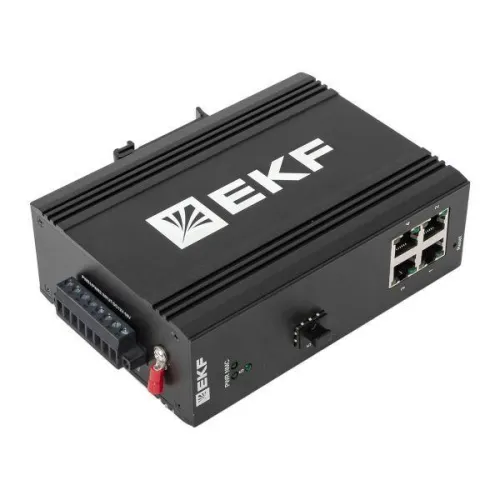 Коммутатор управляемый промышленный уровня L2 ML2-1GX/SFP-4GTP 1 порт 1000Base-X SFP 4 порта 10/100/1000Base-T(X) RJ45 c PoE монтаж на DIN-рейку TSX EKF TSX-ML2-1GX/SFP-4GTP фото 11