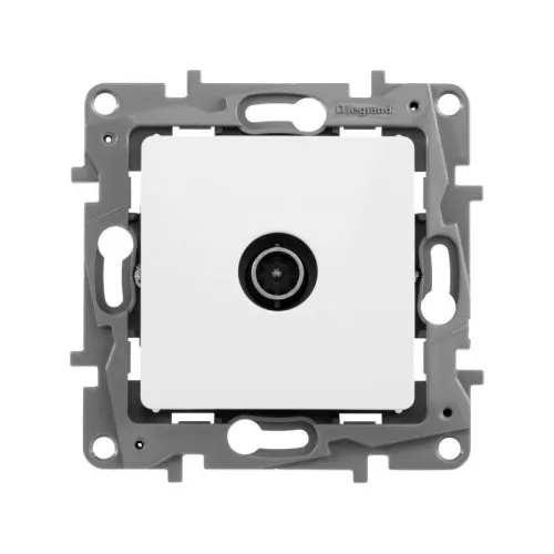 Розетка телевизионная TV СП Etika 2дБ 0-2400МГц с топологией "звезда" механизм бел. IEK 672251 фото 4