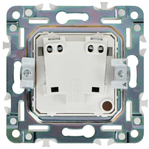 Розетка SKANDY 10А без заземл. без защ. шторок SK-R02W арктич. бел. IEK SK-R10-10-K01 фото 3