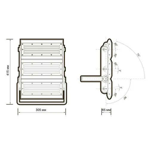 Светильник светодиодный PPI-02 3х50Вт 6500К IP65 ДСП для высоких пролетов Pro+ JazzWay 5016248 фото 5