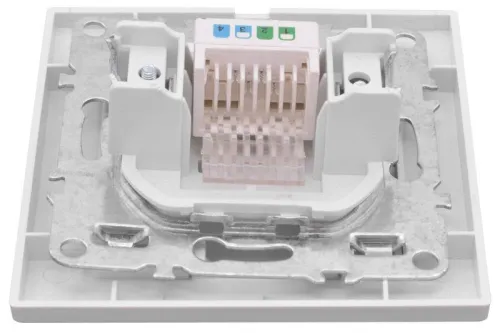 Розетка компьютерная 1-м СП Минск RJ45 бел. Basic EKF ERK01-035-10 фото 4