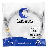 Патч-корд S/FTP кат.6A PC-SSTP-RJ45-Cat.6a-1.5m-LSZH 2xRJ45/8p8c экранир. LSZH (10G) 1.5м сер. Cabeus 7902c