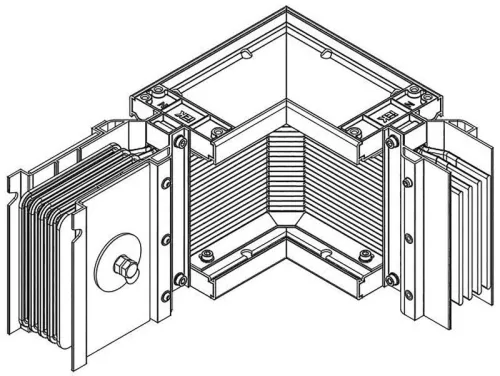 Секция угловая прав. н/уг. 1600А Cu 3L+N+1/2PE IP55 тран. IEK LB-1600C5-35-F-LRG