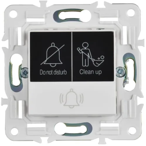 Кнопка звонка SKANDY 10А SK-V17W для отелей с индикацией арктич. бел. IEK SK-V14-2-10-K01 фото 3