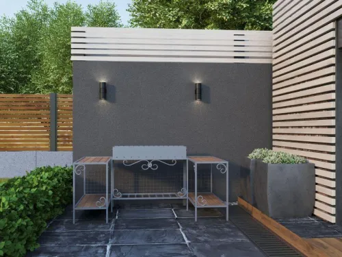 Светильник 5108 2хGU10 IP65 уличный настенный черн. IEK LT-UBU0-5108-GU10-2-K02 фото 2