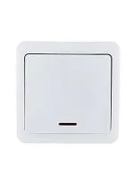 Выключатель 1-кл. 1п ОП Viola 10А IP20 с подсветкой бел. LEZARD 751-0200-111