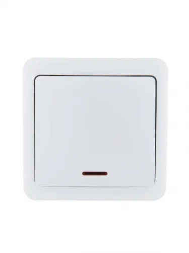 Выключатель 1-кл. 1п ОП Viola 10А IP20 с подсветкой бел. LEZARD 751-0200-111