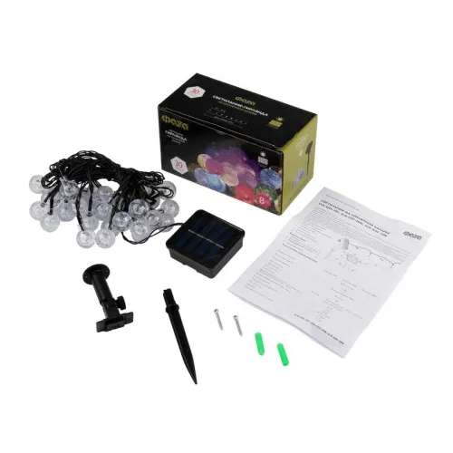 Светильник светодиодный садовый SLR-G05-30M гирлянда шарики мультицвет на солнечн. батарее ФАZА 5033375 фото 4