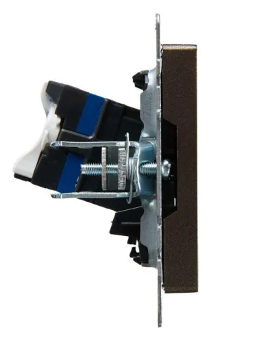 Розетка компьютерная СП RJ45 кат.6 BRITE РК11-БрТБ механизм бронза IEK BR-K10-2-K45 фото 6