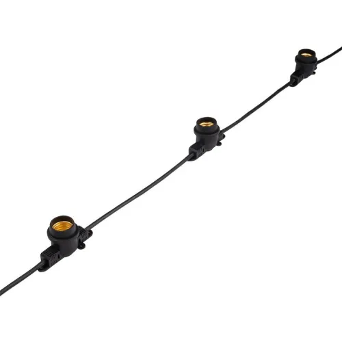 Гирлянда уличная "Белт-лайт" PBL-S40/L24+1.5 Black E27 IP65 24м 40ламп 1.5м шнур соедин. в линию max750Вт (лампы не в компл.; возможно использов. с фитолампами в теплице) Pro JazzWay 5058255 фото 5