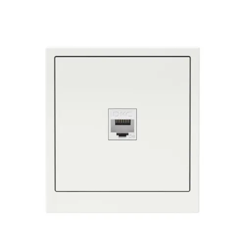Розетка компьютерная 1-м KANT RJ45 кат.5E без шторки бел. магнолия DKC 7000663 фото 6