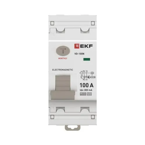 Выключатель дифференциального тока 2п 100А 300мА тип A 6кА ВД-100N электромех. PROxima EKF E1026MA100300 фото 2