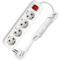 Удлинитель 4х2м с заземл. 16А IP20 S-304 ПВС 3х1 с выкл. UNIVersal 9634419