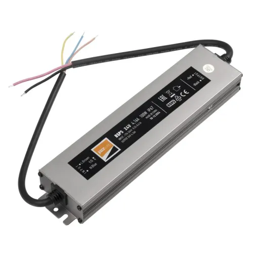 Блок питания для светодиодной ленты 100Вт 4.16А 24В IP67 BSPS влагозащ. метал. Pro JazzWay 5015579 фото 10