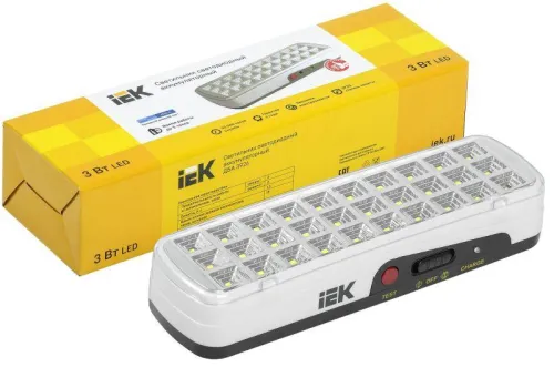 Светильник ДБА 3926 аккумулятор 3ч 3Вт IEK LDBA0-3926-30-K01 фото 2