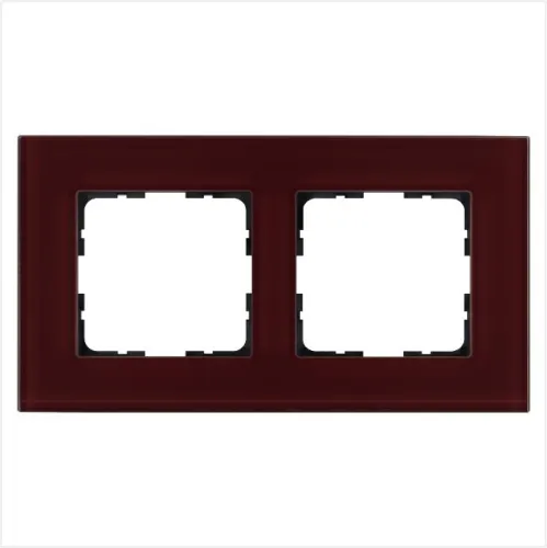 Рамка 2-м G-Glass стекло гранат. JasmartG1002GH