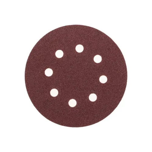 Диск абразивный на ворсовой основе на липучке перфорир. P80 125мм (уп.10шт) Kranz KR-91-1166