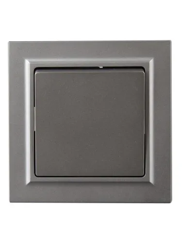 Выключатель 1-кл. СП BRITE ВСР10-1-0-БрС 10А в сборе сталь IEK BR-V10-0-10-K46-F фото 2