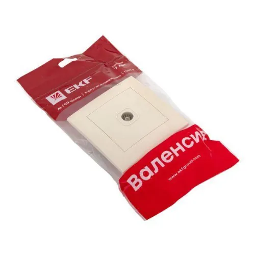 Розетка телевизионная TV 1-м Валенсия 5-862МГц 75Ом крем. PROxima EKF EWA00-027-20 фото 6
