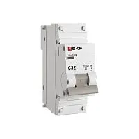 Выключатель автоматический модульный 1п C 32А 10кА ВА 47-100 PROxima EKF mcb47100-1-32C-pro