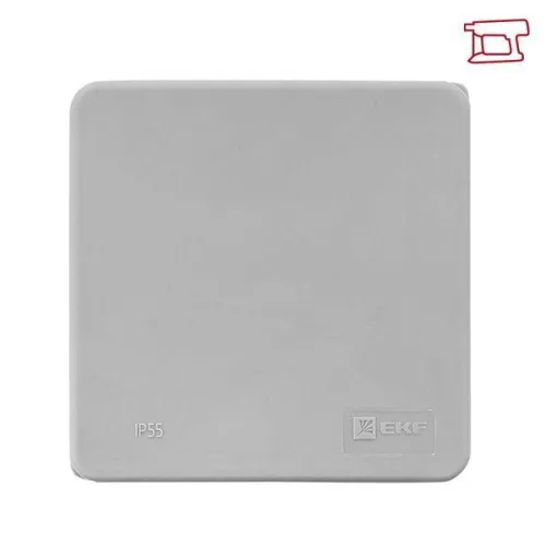 Коробка распределительная КМР-030-035 85х85х40 IP54 с крышкой для прямого монтажа без мембранных вводов сер. EKF plc-kmr-030-035 фото 3