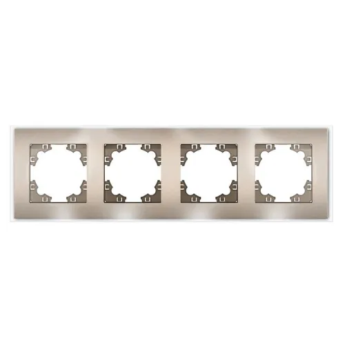 Рамка 4-м Афина стеклянная шампань UNIVersal 2281