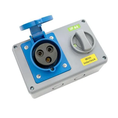 Розетка 1423 2Р+РЕ 32А 220В IP44 с блокировкой и выкл. EKF ps-1423-32-220 фото 10