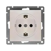 Розетка 1-м СП Афина 16А IP20 с заземл. механизм жемчуж. Universal A0028-OBr