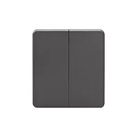 Переключатель проходной 2-кл. СП ROUND 10А титан Kranz KR-78-0709-2