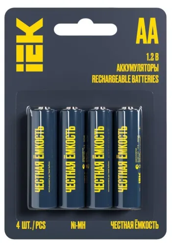 Аккумулятор GREEN Ni-MH AA 2700мАч (блист.4шт) IEK AAK-NIMH-06-2700-L04