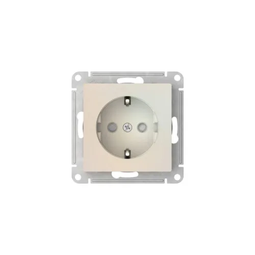 Розетка AtlasDesign 16А с заземл. защ. шторки быстрозажим. клем. механизм жемчуж. SE ATN000445S фото 2