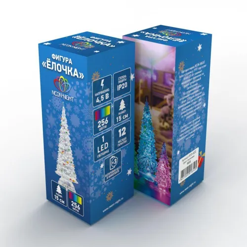 Фигура светодиодная "Елочка" 15см 1LED RGB 0.1Вт 4.5В IP20 элементы питания 3хAG13(LR44) (не в компл.) Neon-Night 513-022 фото 4
