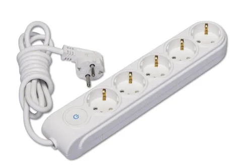 Удлинитель 5х7м с заземл. 16А IP20 с выкл. защ. шторки Makel N5310073