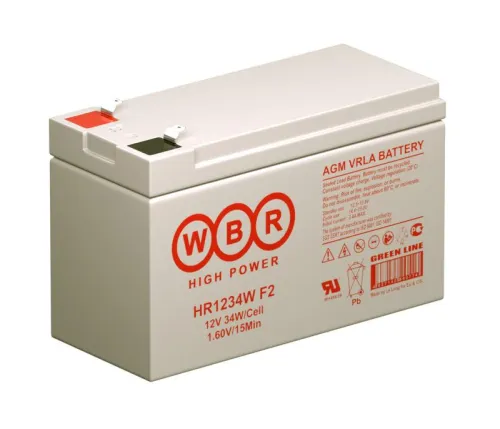 Аккумулятор 12В 9А.ч WBR HR1234W F2 WBR фото 4