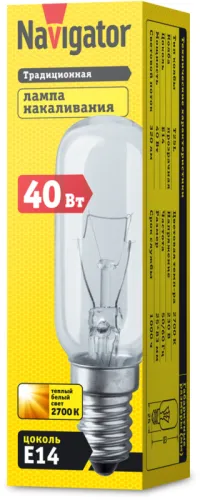Лампа накаливания 61 206 NI-T25L-40-230-E14-CL Navigator 61206 фото 2