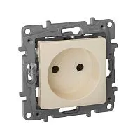 Розетка 1-м СП Etika 16А IP20 250В 2P без заземл. немецк. стандарт винтов. клеммы механизм сл. кость IEK 672320