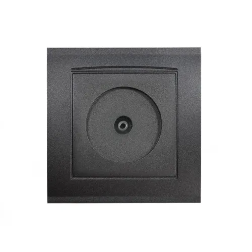 Розетка телевизионная TV 1-м СП Бриллиант в сборе графит Universal 7947571-Gr