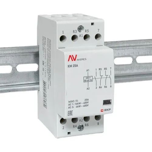 Контактор модульный КМ 25А 2NC+2NO 230В AC (2 мод.) AVERES EKF km-av-2-25-22-230V фото 5