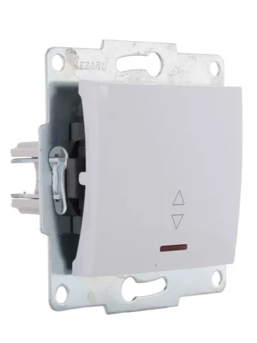 Переключатель проходной 1-кл. 1п СП Karina 10А IP20 с подсветкой механизм бел. LEZARD 707-0288-114 фото 2