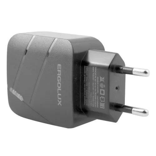 Адаптер сетевой ELX-РA01QC-C02 1USB+1Type C 100-220В 5-9В/3А QC коробка черн. ERGOLUX 15108 фото 6