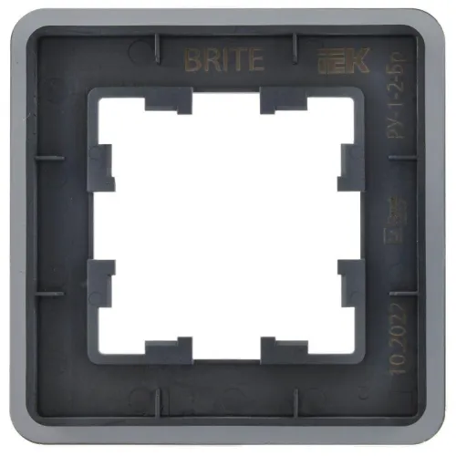 Рамка 1-м BRITE РУ-1-2-Бр стекло графит RE IEK BR-M12-G-41-K53 фото 2