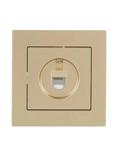 Розетка компьютерная VESNA зол. 140 LEZARD 742-3688-140