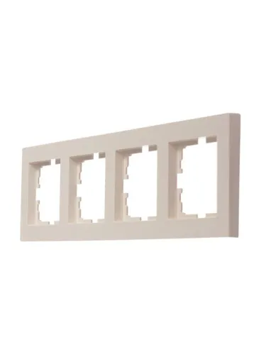 Рамка 4-местн. горизонт. VESNA кремов. LEZARD 742-0300-149 фото 2