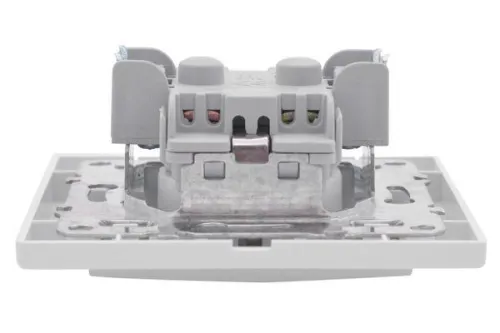 Розетка 1-м СП Минск 16А IP20 с заземл. защ. шторки бел. Basic EKF ERR16-028-100 фото 2