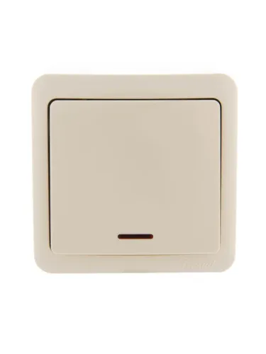 Выключатель 1-кл. 1п ОП Viola 10А IP20 с подсветкой крем. LEZARD 751-0300-111