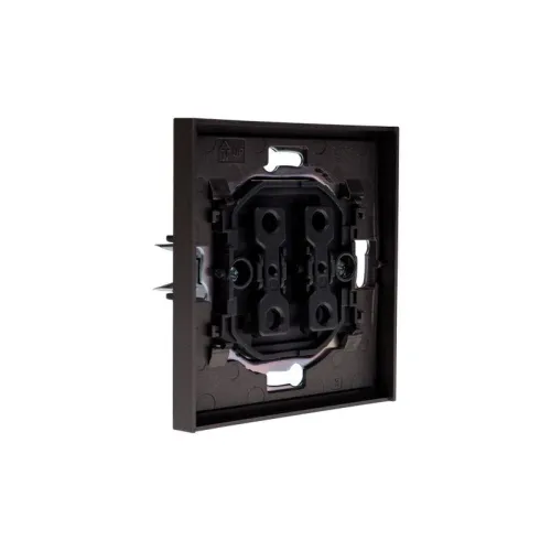 Выключатель проходной (переключатель) 1-кл. СП STRONG MIELE 10А графит Kranz KR-78-0708-6 фото 4