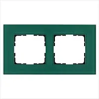 Рамка 2-м G-Glass стекло лазурн. Jasmart G1002GJ